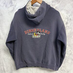 Vintage Disney Hoodie Mens Medium 23x24.5 Disneyland Mickey Mouse Sweatshirt